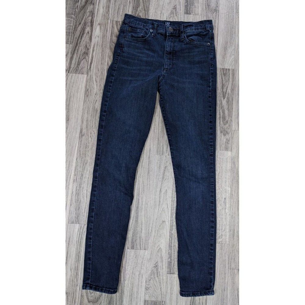 Gap Denim Womens Size 27 True Skinny Pockets Denim Blue Jeans